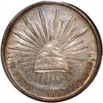 Mexico, silver peso, 1900-Cn JQ, Culiacán mint, (KM-409), PCGS AU55, cert. #45695637