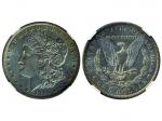 1891年O美国摩根银元，KM-110，NGC AU 58，华人家族藏品