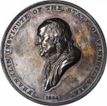 1854 Franklin Institute Award Medal. Silver. 51 mm. 56.7 grams. Julian AM-17, Greenslet GM-91, Fuld 