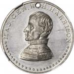 1840 William Henry Harrison Medal. DeWitt-WHH 1840-19, HT-K13. White Metal. 37 mm. MS-64 (NGC).