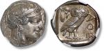 古钱币Lot 2733～2997 希腊雅典城4德拉克马银币一枚，NGC AU，评级编号：6155101-007