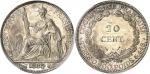 INDOCHINEIIIe République (1870-1940). 20 centimes, Flan bruni (PROOF) 1885, A, Paris. Av. REPUBLIQUE