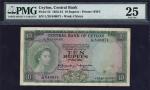 x Central Bank of Ceylon, 10 rupees, 1st July 1953, prefix L/29, (Pick 55, TBB B307a), first date of