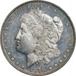 1878 Morgan Silver Dollar. 7 Tailfeathers. Reverse of 1878. MS-63 PL (PCGS).