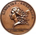 1781 (2005) Libertas Americana Medal. Modern Paris Mint Dies. Bronze. MS-63 RB (PCGS).