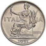 Savoy Coins. Vittorio Emanuele III (1900-1946) Lira 1931 - Nomisma 1214 NI RRR Tiratura di 50 esempl