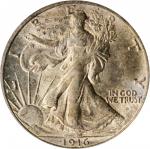 1916-D Walking Liberty Half Dollar. MS-63 (PCGS). OGH.