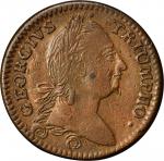 1783 Georgius Triumpho copper. Baker-7, Musante GW-54, W-10100. EF Detail, Cleaned (PCGS).