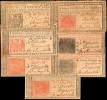 Lot of (7) New Jersey Colonial Notes. Fine to About Uncirculated.