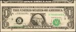 Fr. 1912-C. 1981A $1 Federal Reserve Note. Philadelphia. Choice About Uncirculated. Foldover.
