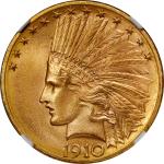 1910-D Indian Eagle. MS-66+ (NGC).