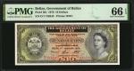 BELIZE. Government of Belize. 10 Dollars, 1976. P-36c. PMG Gem Uncirculated 66 EPQ.