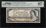 CANADA. Bank of Canada. 50 Dollars, 1954. BC-34a. PMG Superb Gem Uncirculated 67 EPQ.