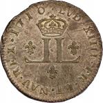 1710-D French Colonies 30 Deniers, or Mousquetaire. Piedfort. Billon. Vlack-Unlisted. Breen-281, Cia