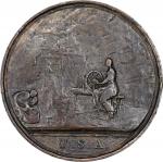 1798 Washington Seasons Medal. The Home. Musante GW-69, Baker-172A, Julian IP-52. Copper. VF Details