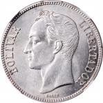 VENEZUELA. 5 Bolivares, 1929. Philadelphia Mint. NGC MS-63.