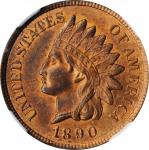 1890 Indian Cent. MS-63 RB (NGC).