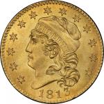 1813 Capped Head Left Half Eagle. Bass Dannreuther-2. Rarity-4. Mint State-66+ (PCGS).