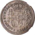 BRAZIL. 640 Reis, 1812-M. Minas Gerais Mint. Joao as Prince Regent. NGC EF-45.