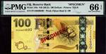 Reserve Bank of Fiji, specimen 100 dollars, ND (2013), serial number FFA0000000, (Pick 119s, TBB B53