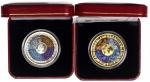 2008年英国人岛「国际地球年」双金属章，含黄金11.59克，连盒及证书