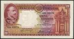 Banco de Portugal, 20 Escudos, 27 February 1940, serial number DNG 02670, reddish purple on multicol
