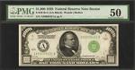 Fr. 2210-A. 1928 $1000 Federal Reserve Note. Boston. PMG About Uncirculated 50.