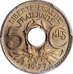 FRANCE. 5 Centimes, 1927. Paris Mint. PCGS MS-67 Gold Shield.