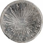 1883-Ga TB年墨西哥鹰洋一圆银币。瓜达拉哈拉铸币厂。MEXICO. 8 Reales, 1883-Ga TB. Guadalajara Mint. NGC MS-61 Prooflike.