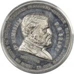 1885 Ulysses S. Grant Memorial Medal. White Metal. 62.5 mm. By George T. Morgan. Prooflike Mint Stat