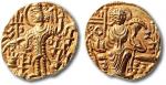 印度贵霜王朝伽达哈拉国王金币一枚，重量：7.8克，状态上乘，UNC，品相完美，上博丝绸之路书上未记载品种，敬请预览