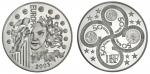 France. Fifth Republic. 50 Euros, 2003. Facing head of the goddess Europa, flags to her left, circle