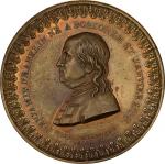 1790 (ca. 1801-1810) Benjamin Franklin Died Philadelphia Shell Medal. Greenslet GM-24, Fuld FR.ME.NL
