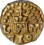 PERU. Cob Escudo, 1719/8-L M. Lima Mint. Philip V. PCGS AU-50.