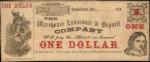 Americus, Georgia. Warehouse Insurance & Deposit Co. 1870. $1. Fine.