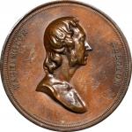 1847 Washington Allston Medal. By Charles Cushing Wright. Julian PE-3. Bronze. About Uncirculated, S