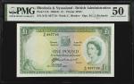 RHODESIA & NYASALAND. Bank of Rhodesia and Nyasaland. 1 Pound, 1960-61. P-21b. PMG About Uncirculate