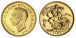 NGC PF64 | George VI (1936-1952), Proof Two-Pounds, 1937, bare head left, rev. St George and Dragon,