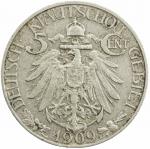 Lot 1937 KIAUCHAU: Wilhelm II， 1888-1918， 5 cents， 1909， Y-1， Jaumlger-729， German inscription， Deut