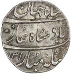 Lot 2424 MUGHAL: Shah Jahan II， 1719， AR rupee 4011.49g41， Surat， AH1131 year one 40ahad41， KM-415.2