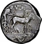 SICILY. Syracuse. Second Democracy, 466-406 B.C. AR Tetradrachm (17.09 gms), ca. 450-440 B.C. NGC Ch