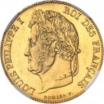 FRANCE Louis-Philippe Ier (1830-1848). 20 francs tête laurée 1848, A, Paris.