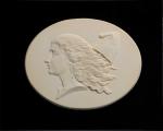 Undated Plaster of Liberty. By John Mercanti, 12th Chief Engraver of the United States Mint, after A