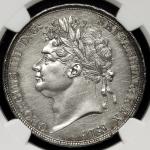 GREAT BRITAIN George IV ジョージ4世(1820~30) Crown 1821 NGC-UNC Details“Obv Scratched“ 肖像面にヘアラインスクラッチある以外