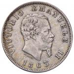 Savoy Coins;Vittorio Emanuele II (1861-1878) Lira 1863 M stemma - Nomisma 913 AG  - BB;10