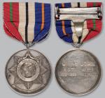 1854年上海工部局长期服务银质奖章一枚