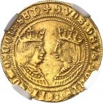 ESPAGNE Ferdinand et Isabelle (1476-1516). Un excelente ND (après 1497), S, Séville.