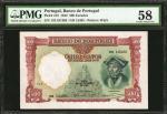PORTUGAL. Banco de Portugal. 500 Escudos, 1942. P-155 & 155s. Issued & Specimen Note. PMG Choice Abo