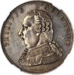 BELGIUM. Silver Fantasy 5 Francs Pattern, 1815-A. Paris Mint. NGC MS-63.