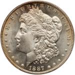 1887/6 Morgan Dollar. PCGS MS64